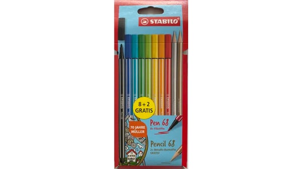 Bild 1 von STABILO® Premium-Fasermaler Pen 68 + 2 Metallic-Buntstifte gratis