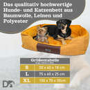 Bild 3 von DEAR DARLING DD-04BRL Luxus Hundebett Katzenbett braun Gr. L 75x60cm mit Memoryschaum Matratze