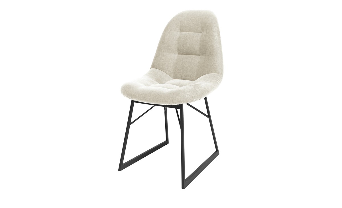 Bild 1 von JOOP! Chenille-Kufenstuhl  Systems beige Maße (cm): B: 53 H: 93 T: 63 Stühle