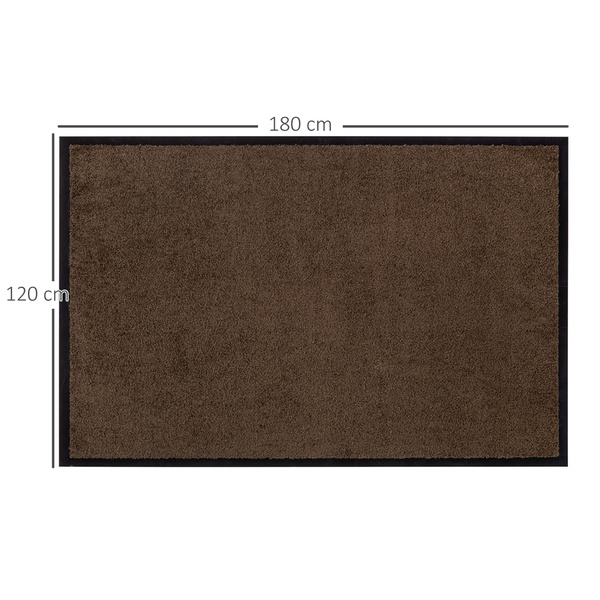 Bild 3 von HOMCOM Fußmatte waschbar Gummiumrandung Teak 180 x 120 x 0,5 cm