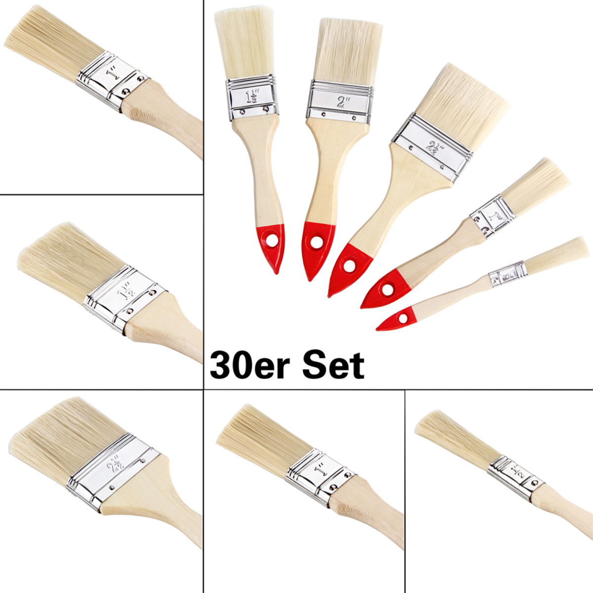 Bild 3 von monzana® 30 tlg. Pinselset - 5 verschiedene Größen