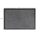 Bild 3 von HOMCOM Fußmatte waschbar Gummiumrandung Grau 150 x 90 x 0,5 cm