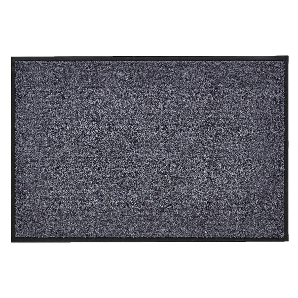 Bild 1 von HOMCOM Fußmatte waschbar Gummiumrandung rutschfest Anthrazit 120 x 90 x 0,7 cm