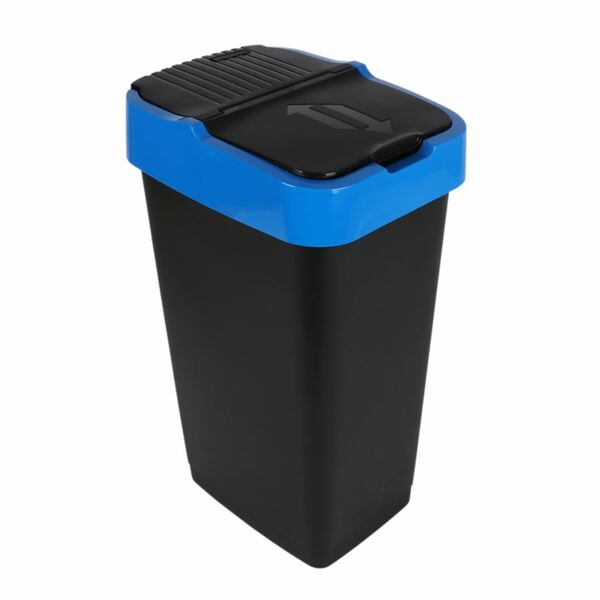 Bild 1 von Abfalleimer mit Schwingdeckel 60L Blau