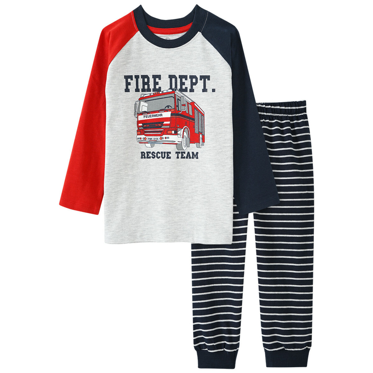 Bild 1 von Jungen Schlafanzug mit Feuerwehr-Print