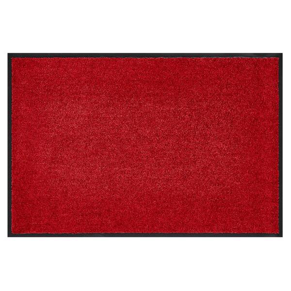 Bild 1 von HOMCOM Fußmatte waschbar Gummiumrandung rutschfest Rot 150 x 90 x 0,7 cm