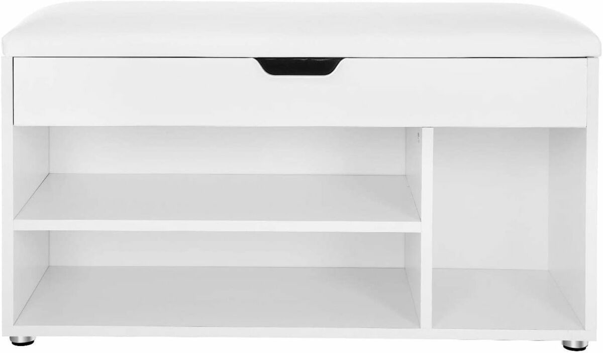 Bild 1 von VASAGLE Schuhbank, 3 offene Fächer, Stauraum unter der Sitzfläche