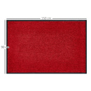 Bild 3 von HOMCOM Fußmatte waschbar Gummiumrandung rutschfest Rot 150 x 90 x 0,7 cm