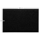 Bild 3 von HOMCOM Fußmatte waschbar Gummiumrandung Schwarz 180 x 120 x 0,5 cm