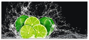 Artland Küchenrückwand "Limone mit Spritzwasser", (1 tlg.), Alu Spritzschutz mit Klebeband, einfache Montage