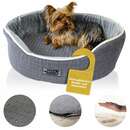 Bild 1 von DEAR DARLING DD-05GRS Luxus Hundebett Katzenbett Anthrazit Gr. S 52x43cm mit Memoryschaum Matratze