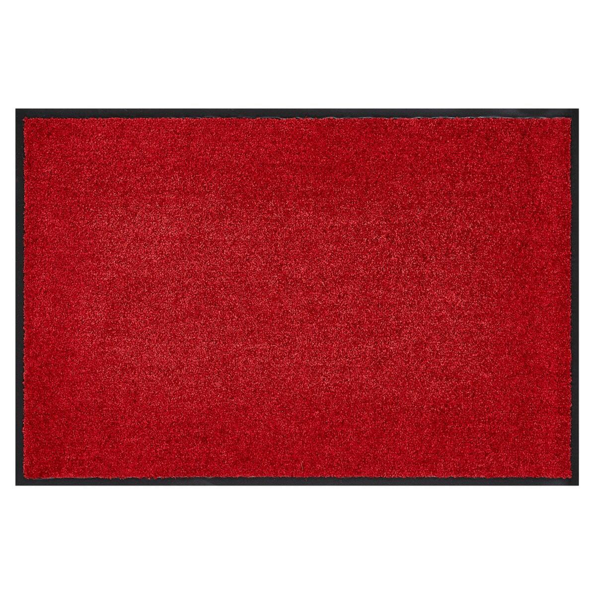 Bild 1 von HOMCOM Fußmatte waschbar Gummiumrandung rutschfest Rot 90 x 60 x 0,7 cm