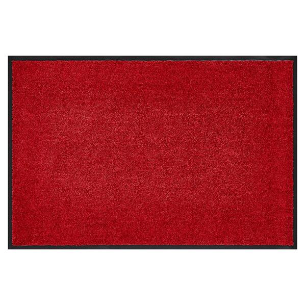 Bild 1 von HOMCOM Fußmatte waschbar Gummiumrandung rutschfest Rot 90 x 60 x 0,7 cm