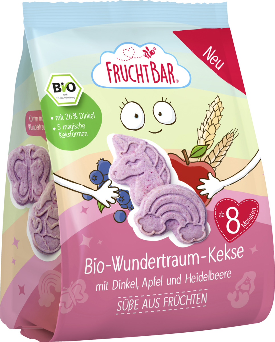 Bild 2 von FruchtBar Bio Wundertraum Kekse mit Dinkel, Apfel und Heidelbeere
