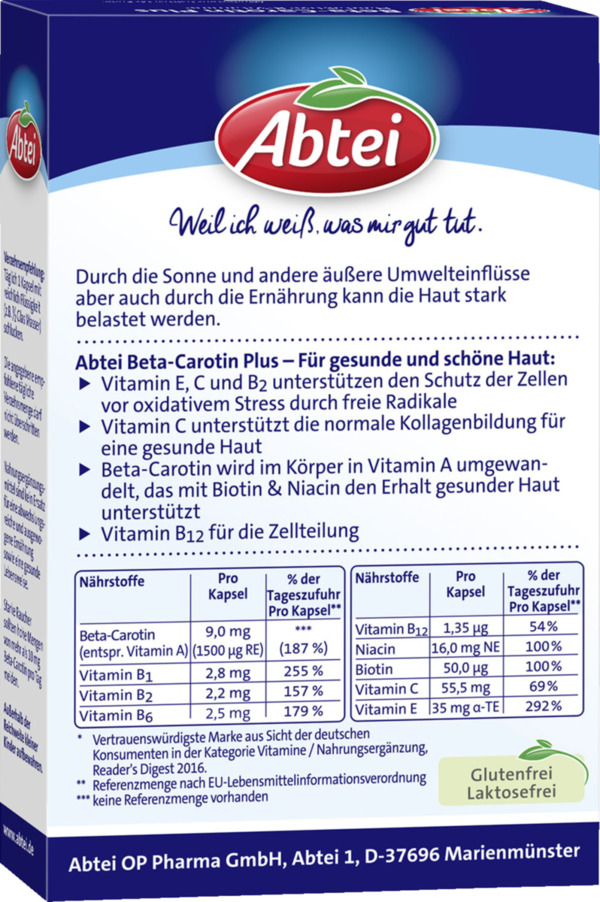 Bild 3 von Abtei Beta-Carotin Plus Kapseln 20.46 EUR/100 g