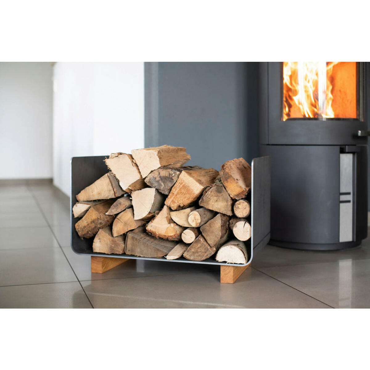 Bild 1 von Westmann Kaminholzregal Enjo grau B/H/L: ca. 62x39x34 cm