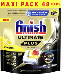 Finish Ultimate Plus All in 1 Caps Citrus Maxi Pack