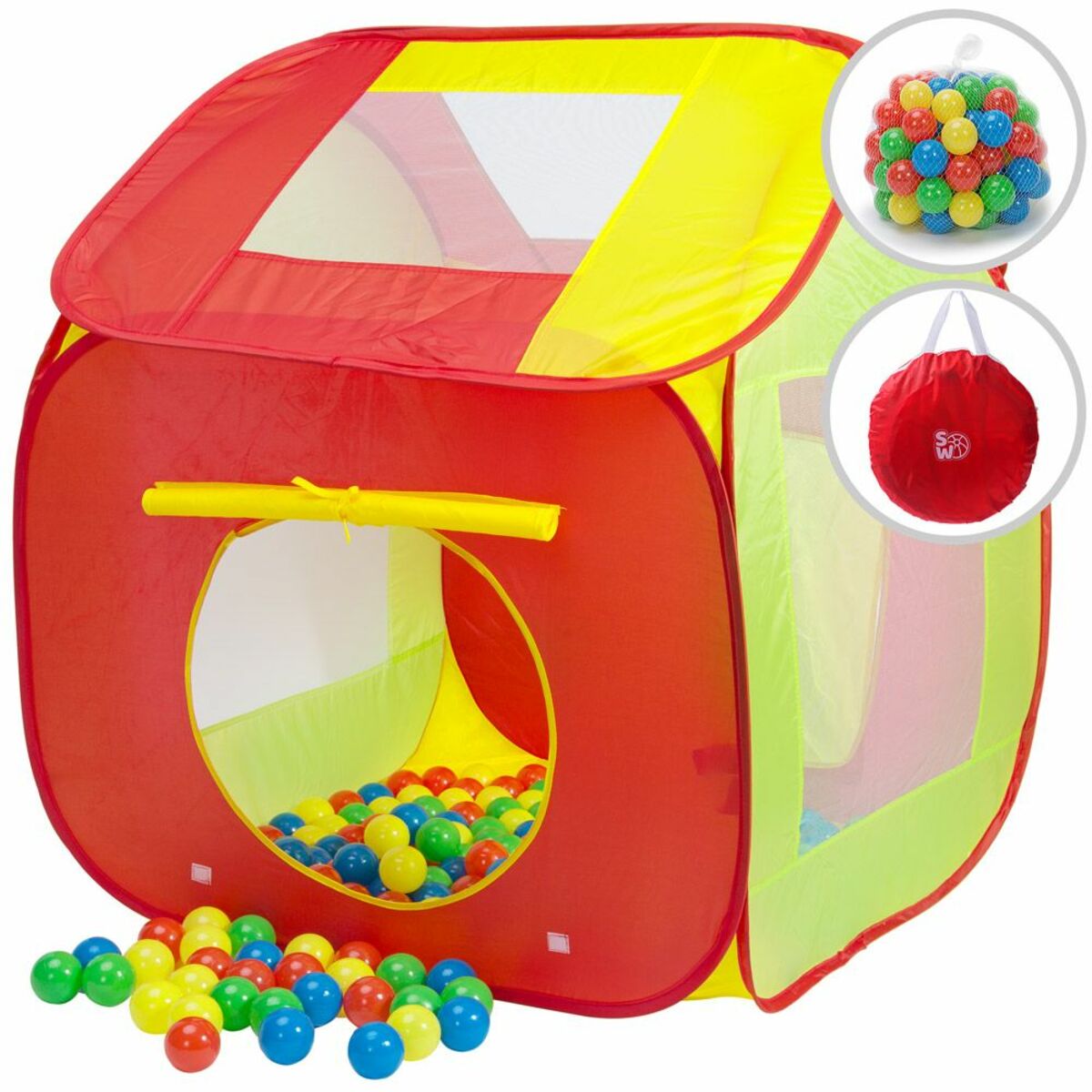 Bild 1 von Spielwerk® Kinderzelt Bällebad inkl. 200 Bälle Bunt