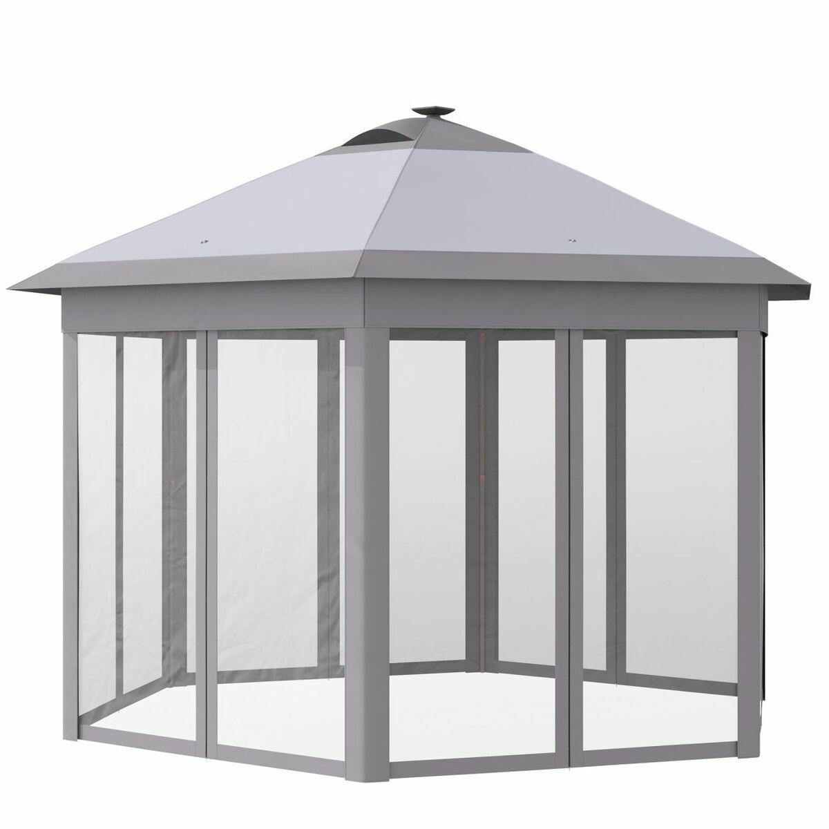 Bild 1 von Outsunny Pavillon Pop-Up-Pavillon 4,5 x 3,4 m Gartenpavillon inkl. Tasche Oxford Mesh Grau