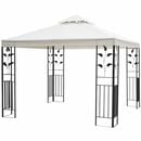 Bild 1 von Outsunny Gartenpavillon Pavillon 2,95 x 2,95 m Doppeldach Stahl Polyester Creme