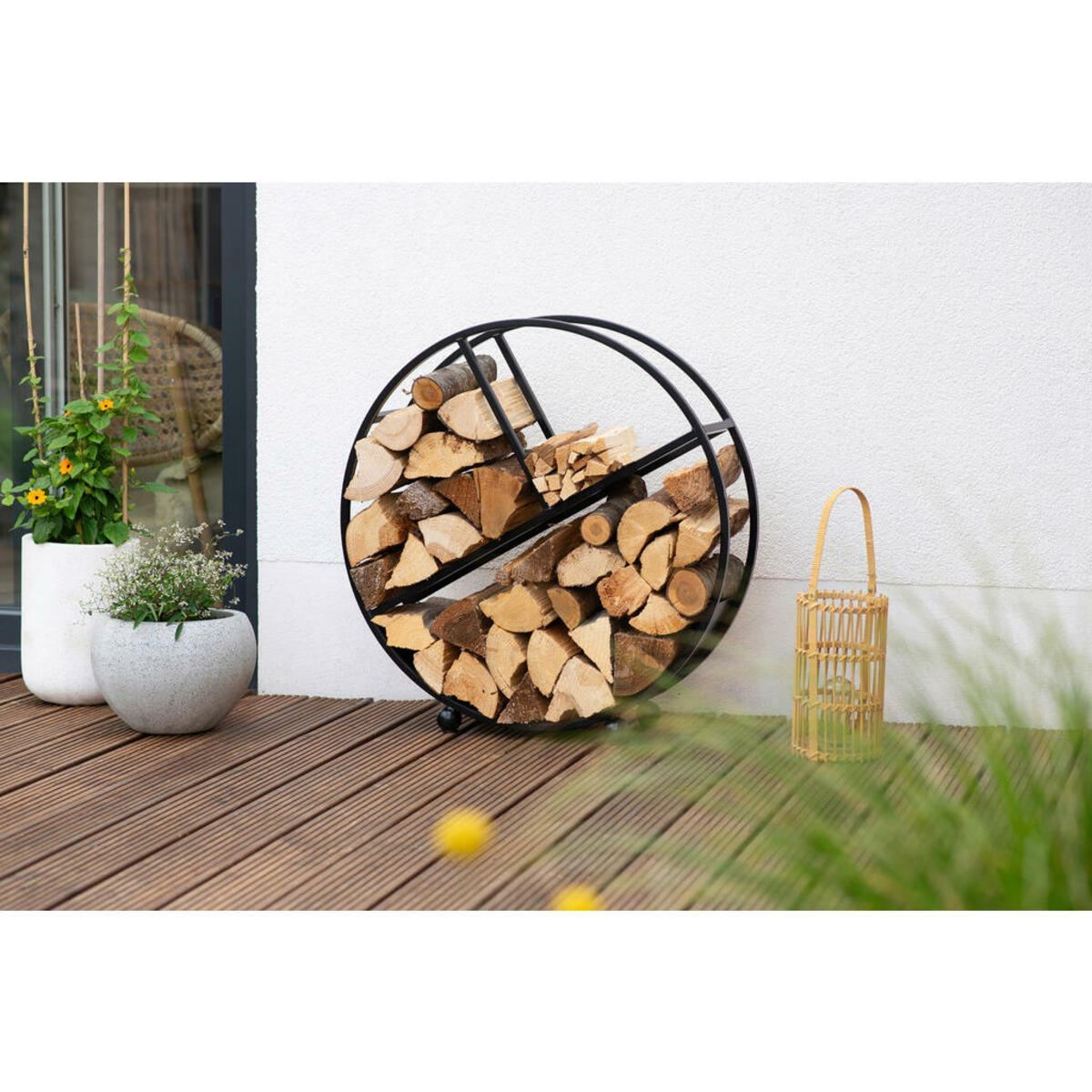 Bild 1 von Westmann Kaminholzregal Osiris schwarz B/H/L: ca. 80x82x20 cm