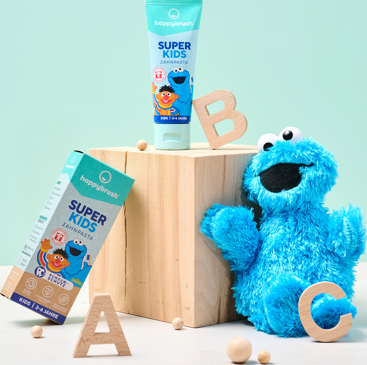 Bild 3 von happybrush Kinder Zahnpasta SuperKids Sesamstraße 75 ml