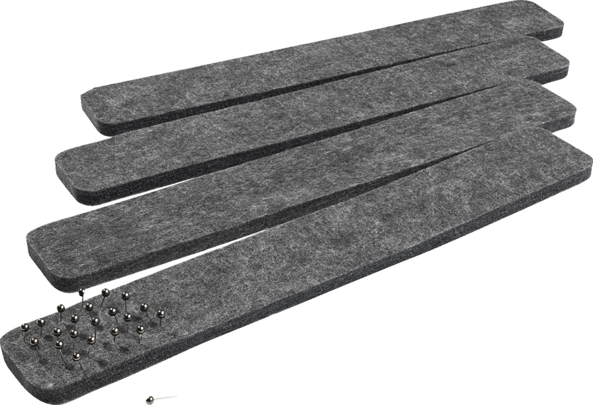 Bild 1 von IDEENWELT 4er Set Filz-Pinnwand Streifen