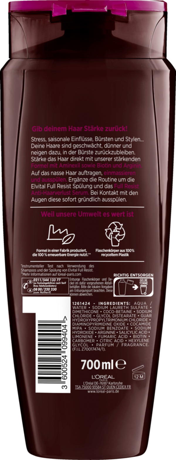 Bild 2 von L’Oréal Paris Elvital Full Resist stärkendes Aufbau-Shampoo