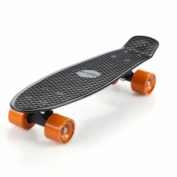 Bild 1 von Spielwerk® Retro Skateboard Schwarz-Orange / auch mit LED verfügbar