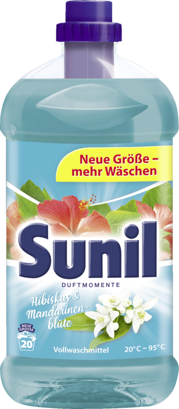 Bild 1 von Sunil Duftmomente Hibiskus Vollwaschmittel flüssig 20 WL