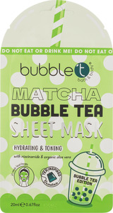 bubble t Gesichtstuchmaske in Matcha with Aloe Vera & Niacinamide