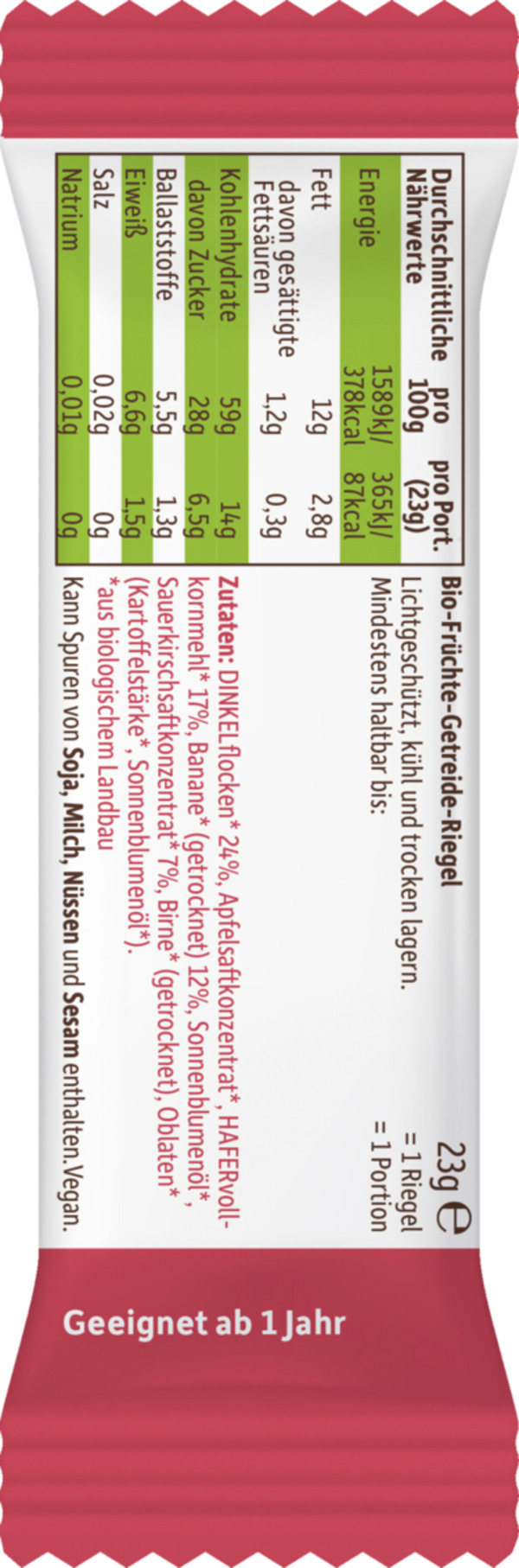 Bild 3 von Freche Freunde Bio Frecher Riegel Banane & Kirsche