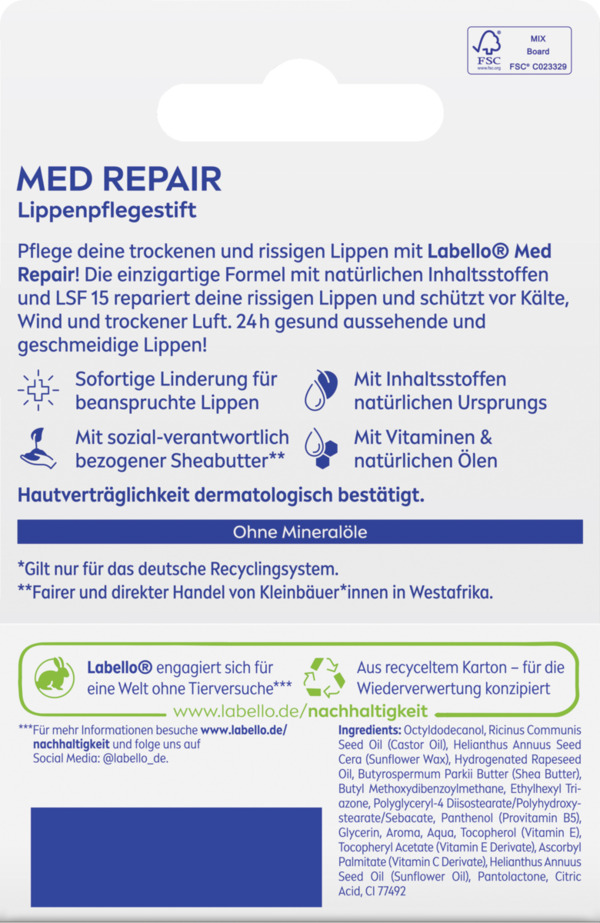 Bild 2 von Labello Lippenpflegestift Med Repair LSF 15