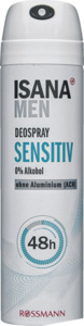 ISANA MEN Deospray Sensitiv 0.53 EUR/100 ml