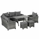 Bild 1 von Outsunny 7-tlg. Luxus Polyrattan Gartenmöbel Set Gartengarnitur Garten-Set Sitzgruppe Loungeset Loun