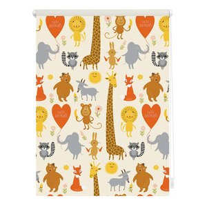 Lichtblick Rollo Klemmfix, ohne Bohren, Verdunkelung, Cute Animals  - Gelb