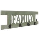 Bild 1 von Wandgarderobe MCW-C60 Family, Garderobe Garderobenpaneel, Shabby-Look Vintage 60x21cm ~ grün, shabby