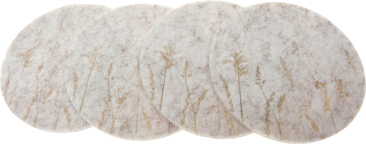 Bild 1 von Dekorieren & Einrichten Filzuntersetzer mit Gräsern, creme