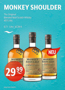 MONKEY SHOULDER The Original
Blended Malt Scotch Whisky
40 % Vol.