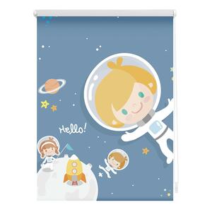 Lichtblick Rollo Klemmfix, ohne Bohren, blickdicht, Astronaut - Blau