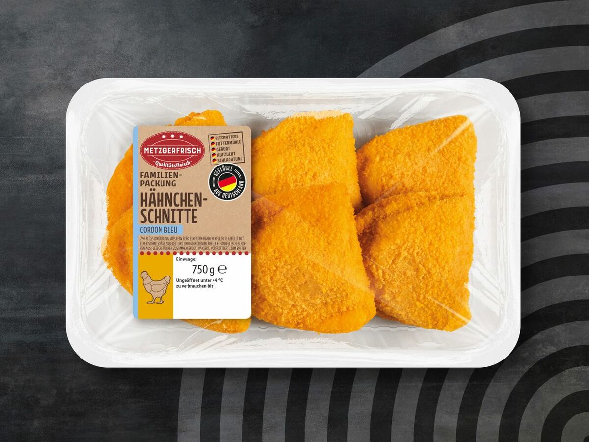 Metzgerfrisch Hähnchen-Schnitte „Cordon Bleu“ XXL von Lidl ansehen!