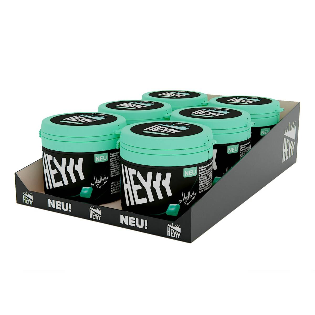 Bild 1 von HEYYY Gum Spearmint 68 g, 6er Pack