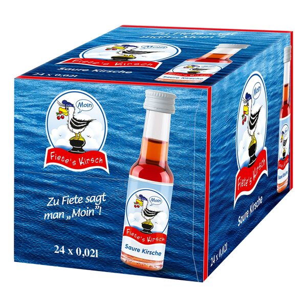 Bild 1 von Fiete´s Kirsch Fruchtlikör 15,0 % vol 20ml, 24er Pack