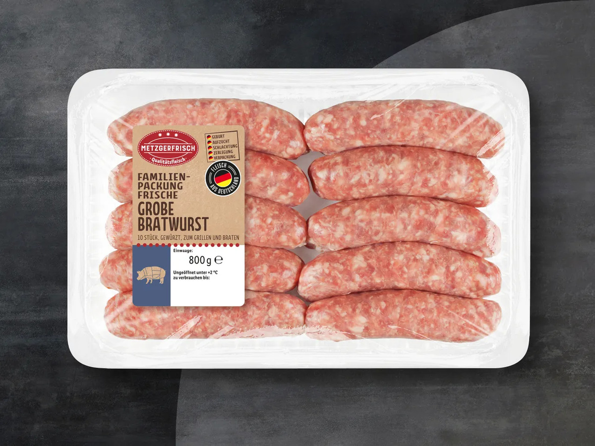Bild 1 von Metzgerfrisch Frische grobe Bratwurst XXL