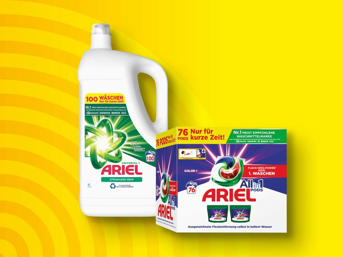 Ariel Waschmittel 76/100 Wäschen von Lidl ansehen!