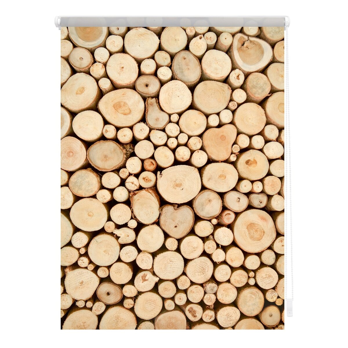 Bild 1 von Lichtblick Rollo Klemmfix, ohne Bohren, blickdicht, Holzstapel - Braun