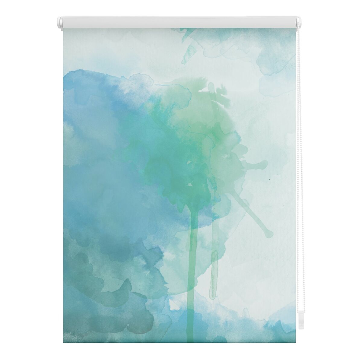 Bild 1 von Lichtblick Rollo Klemmfix, ohne Bohren, blickdicht, Aquarell - Blau Grün