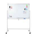 Bild 1 von Whiteboard MCW-C85, Magnettafel Memoboard Pinnwand, mobil rollbar inkl. Zubehör ~ 120x90cm