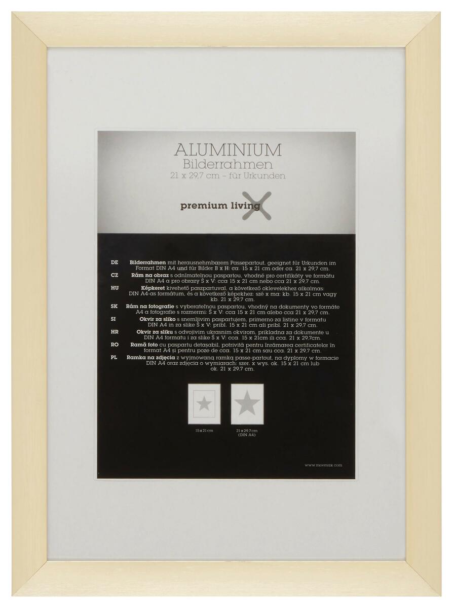 Bild 1 von Bilderrahmen Aluminium in Goldfarben