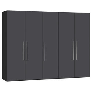 Carryhome DREHTÜRENSCHRANK Anthrazit, Schwarz